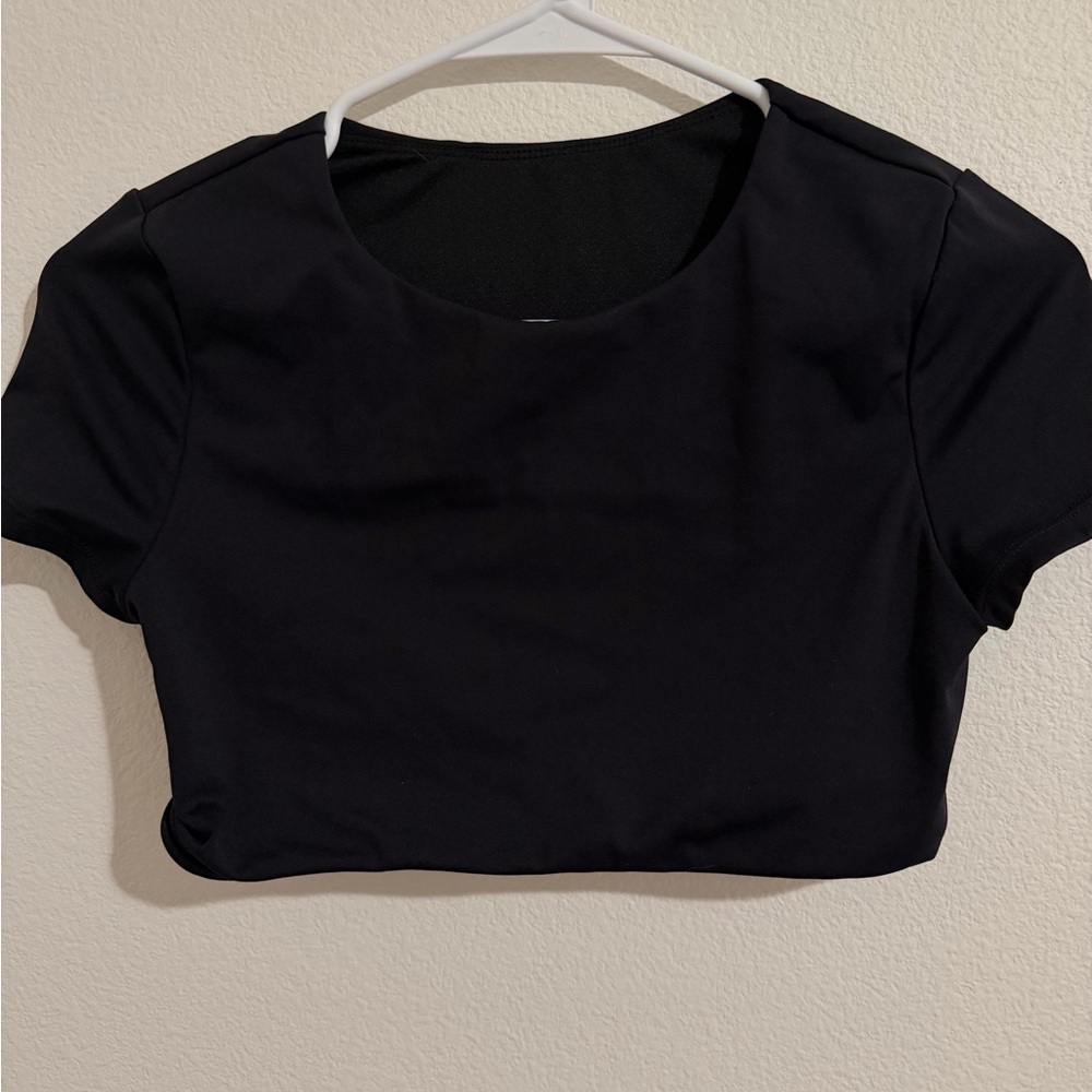 Classic Black Women's Crop Top